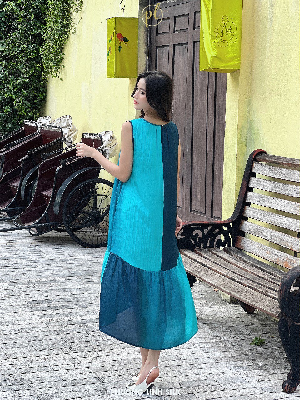 VÁY LỤA LOANG 3 MÀU DÁNG DÀI 100% TƠ TẰM