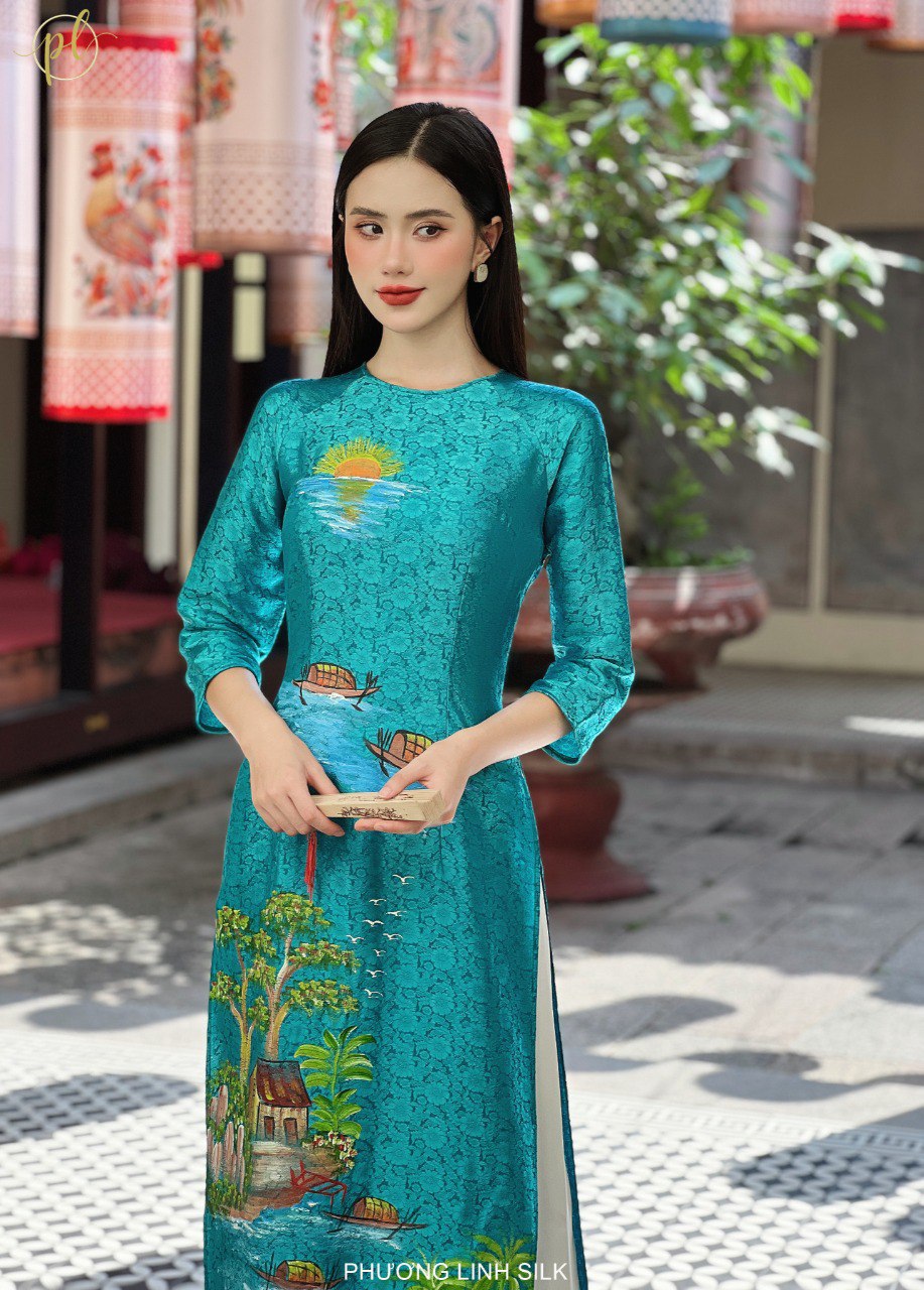 ÁO DÀI LỤA TRUYỀN THỐNG SƠN THỦY