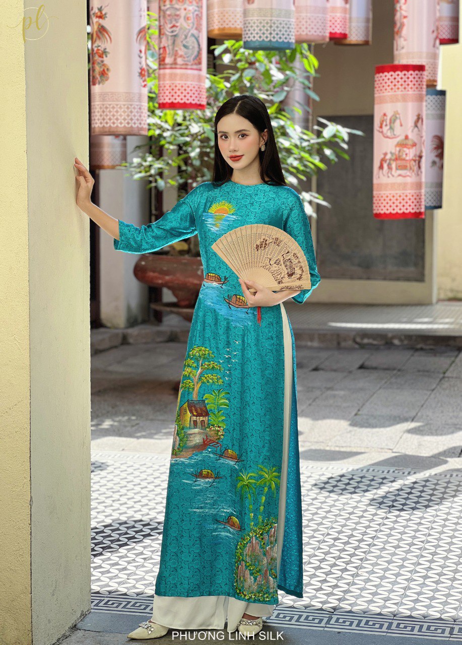 ÁO DÀI LỤA TRUYỀN THỐNG SƠN THỦY