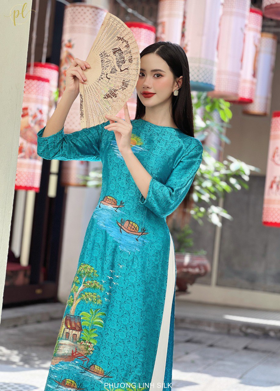 ÁO DÀI LỤA TRUYỀN THỐNG SƠN THỦY