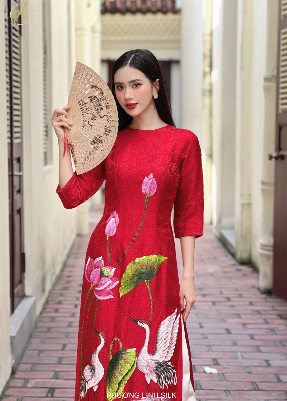 ÁO DÀI LỤA TRUYỀN THỐNG LIÊN HOA