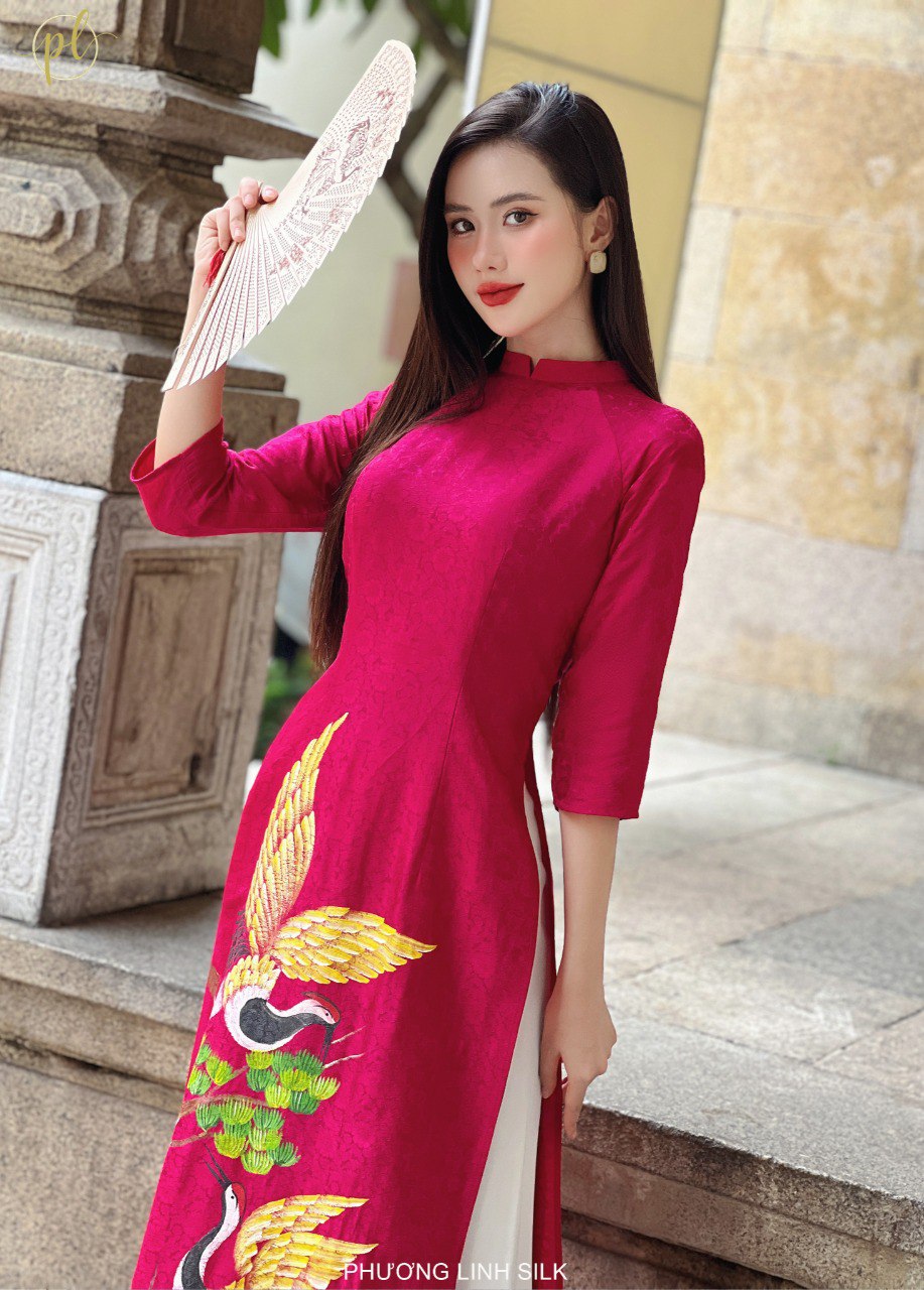 ÁO DÀI LỤA TRUYỀN THỐNG THIÊN LẠC