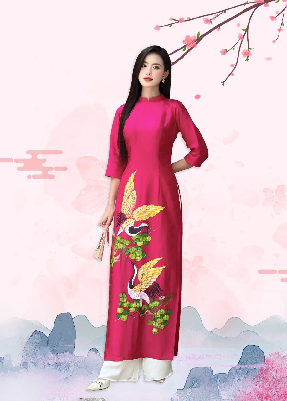 ÁO DÀI LỤA TRUYỀN THỐNG THIÊN LẠC