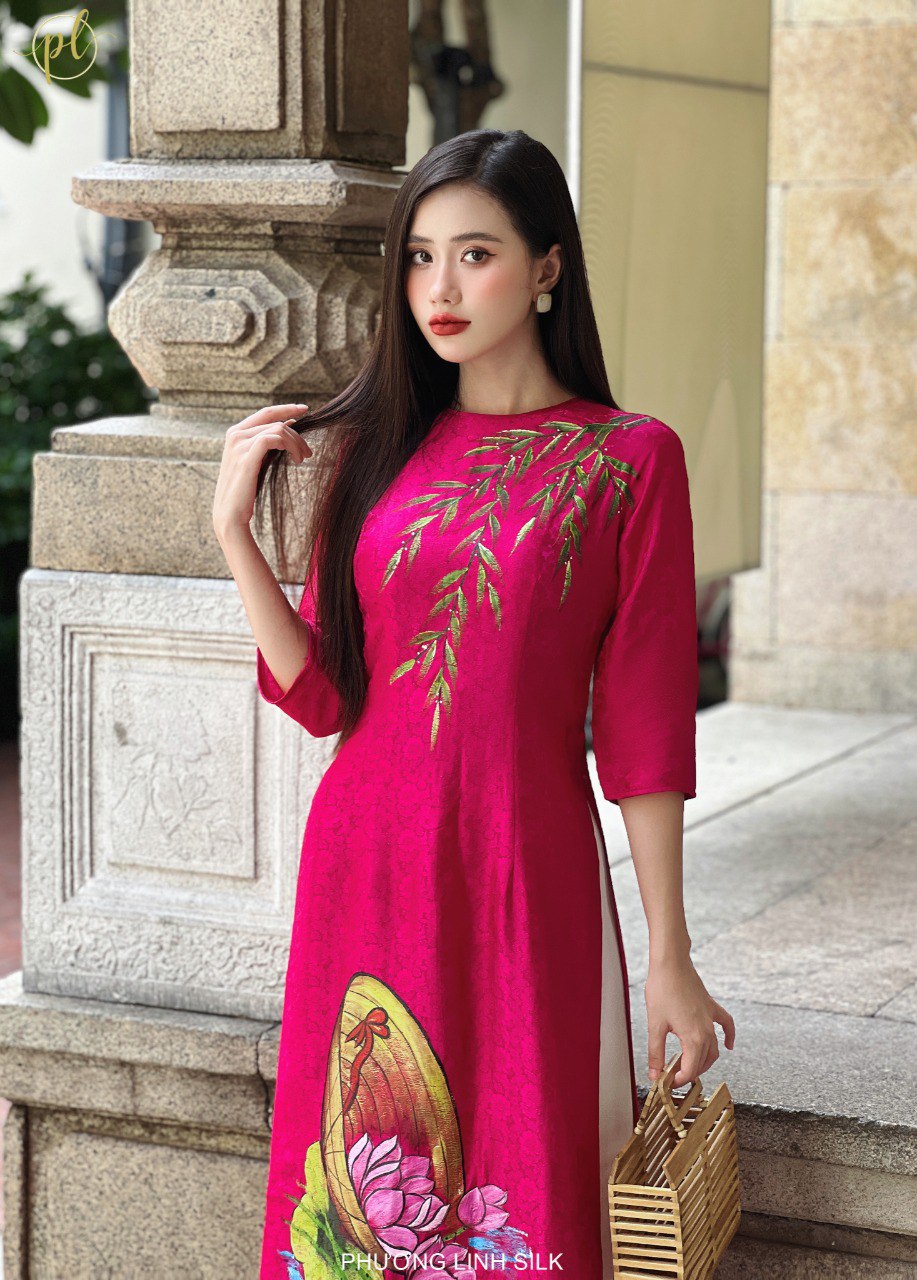 ÁO DÀI LỤA TRUYỀN THỐNG QUAN HOA