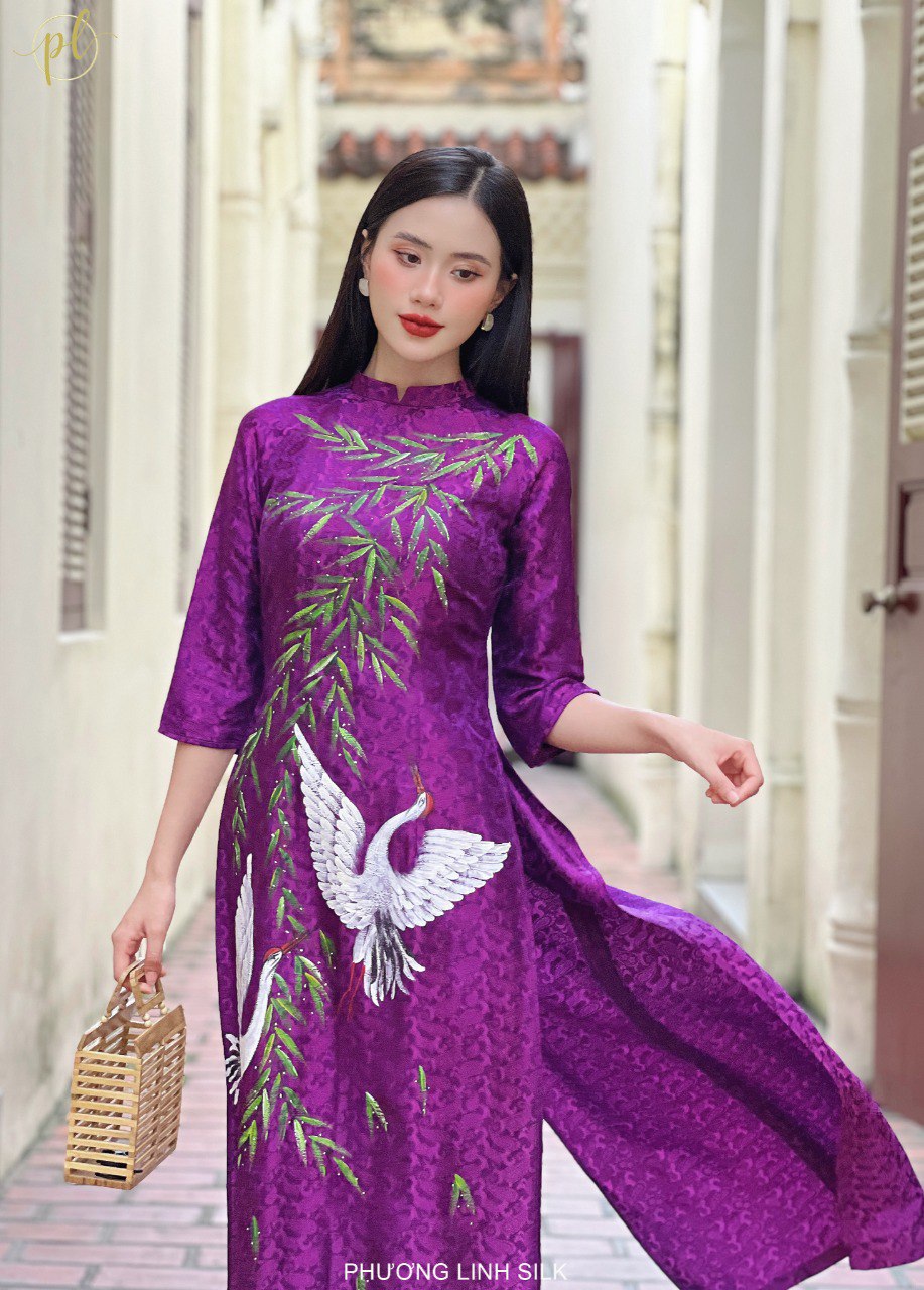 ÁO DÀI LỤA TRUYỀN THỐNG CẨM Y