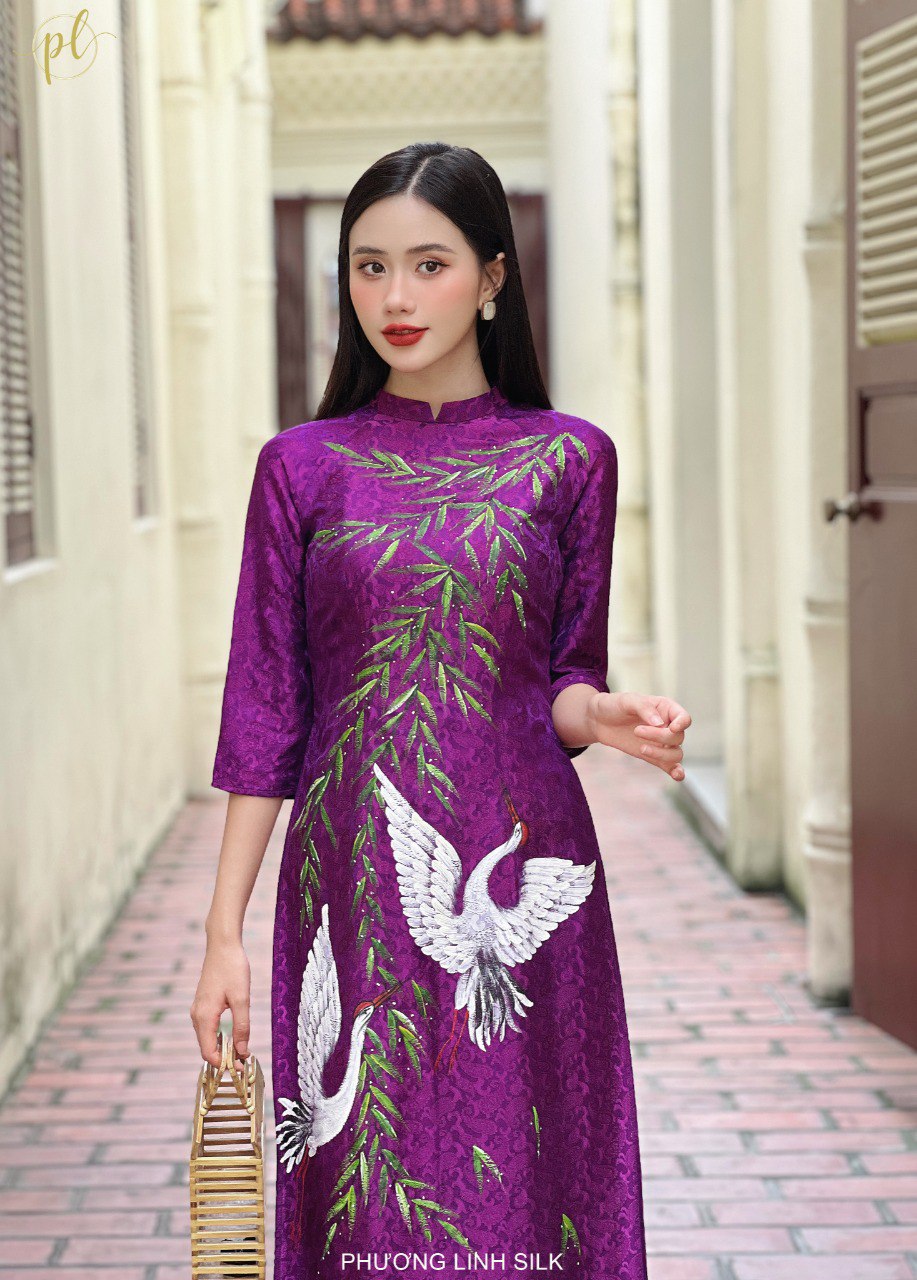 ÁO DÀI LỤA TRUYỀN THỐNG CẨM Y