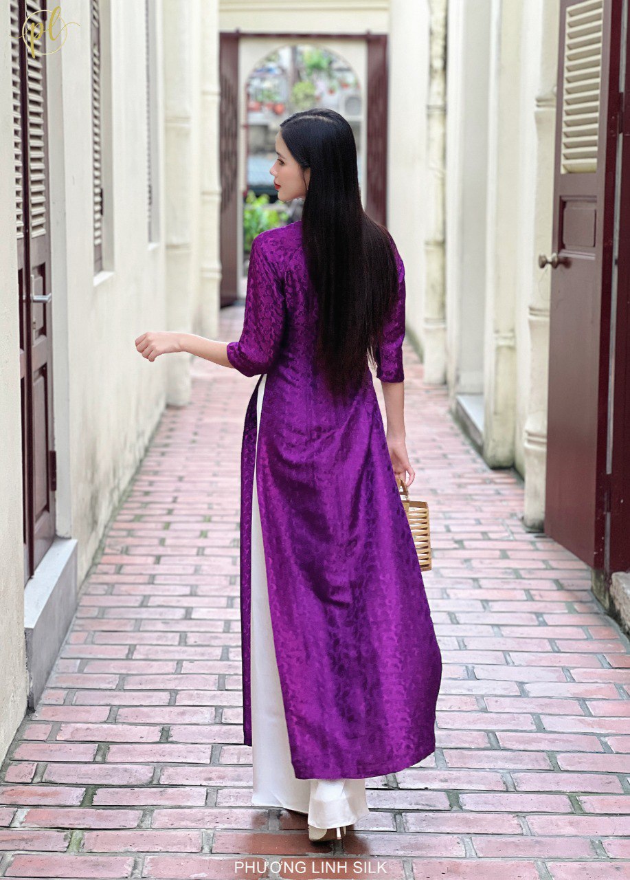 ÁO DÀI LỤA TRUYỀN THỐNG CẨM Y