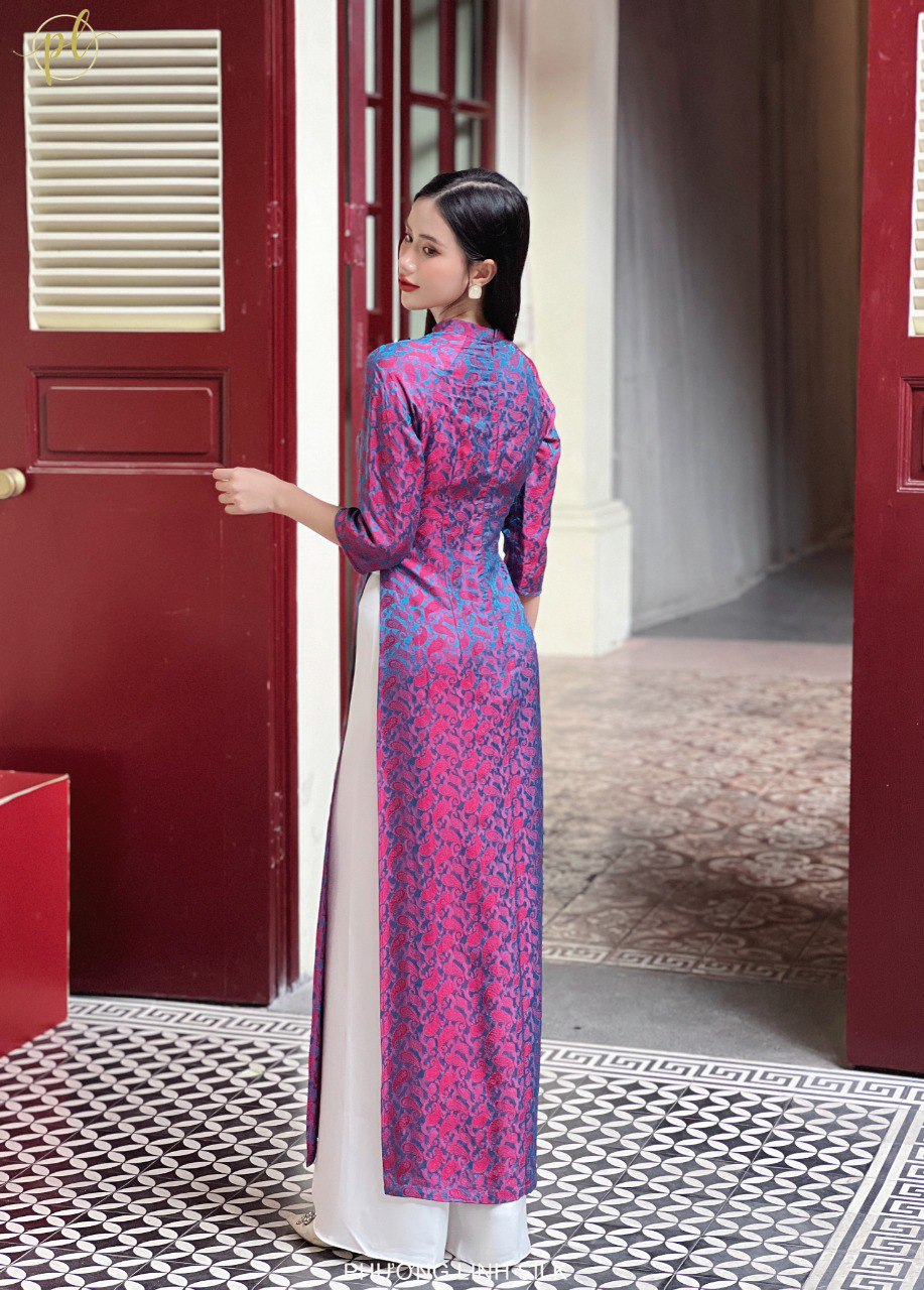 ÁO DÀI LỤA MAI HẠC