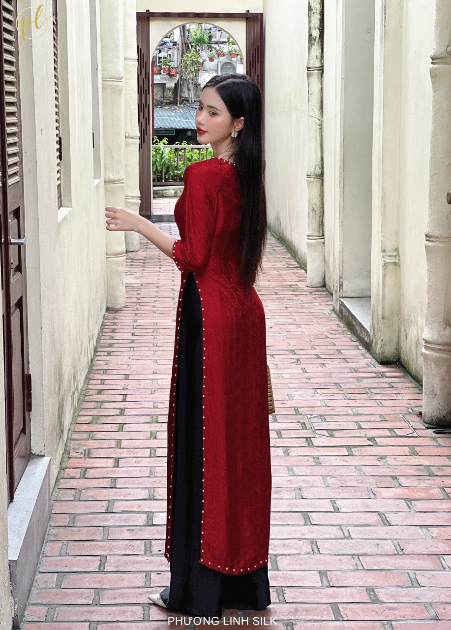 ÁO DÀI LỤA TRUYỀN THỐNG HỎA NGỌC