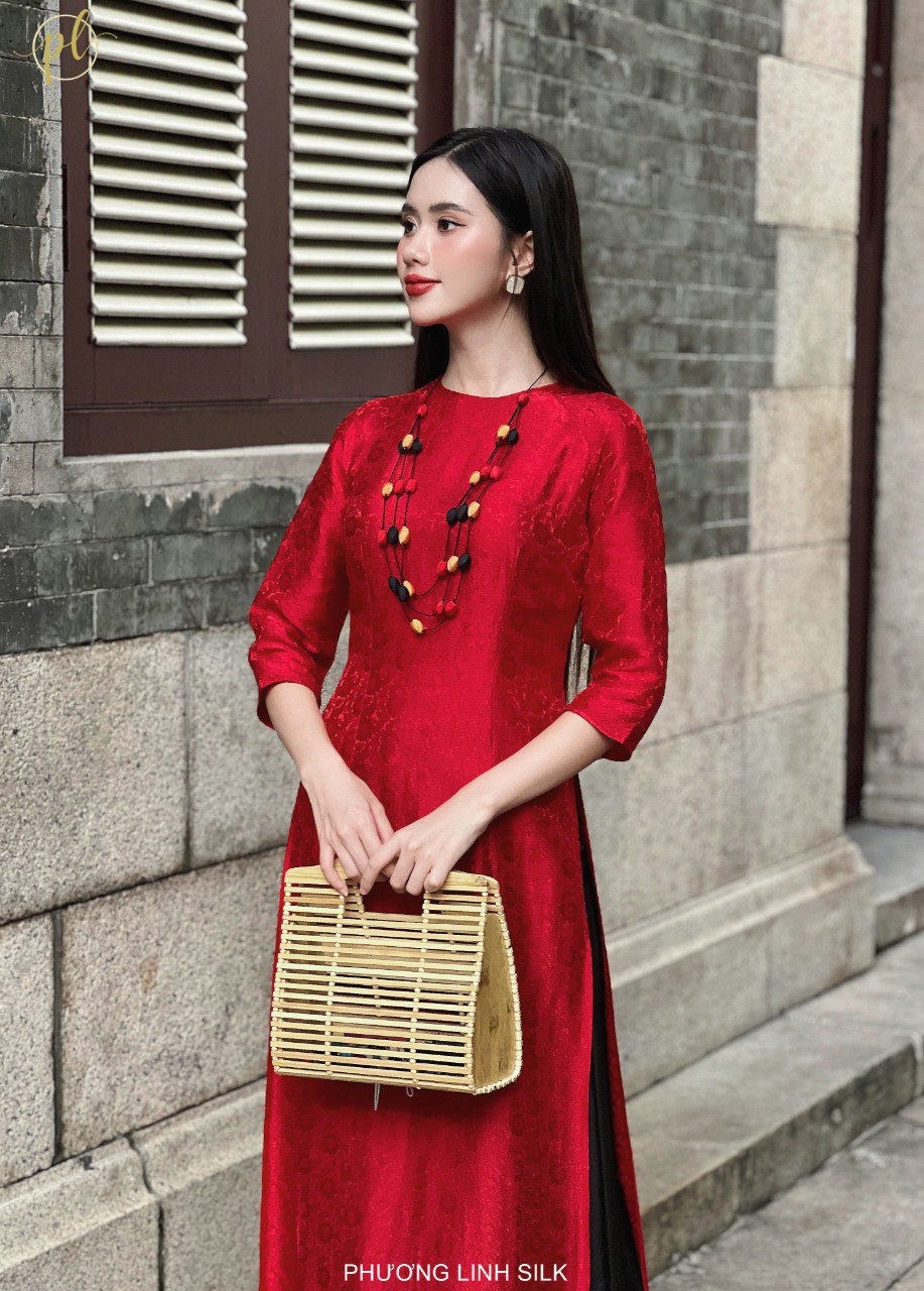 ÁO DÀI LỤA TRUYỀN THỐNG XÍCH NHAN