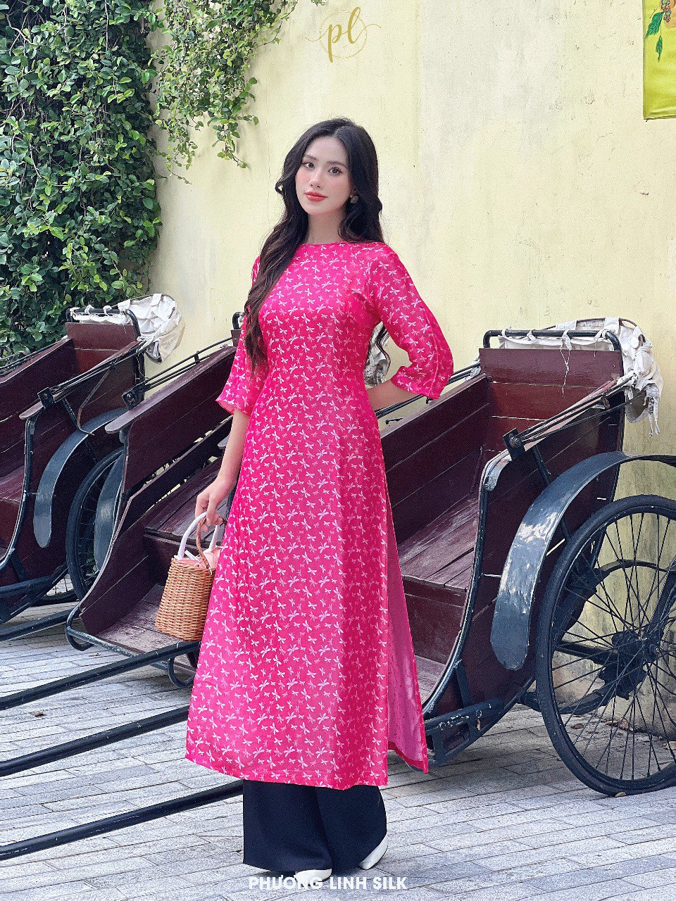 ÁO DÀI SUÔNG XƯA LỤA TƠ TẰM