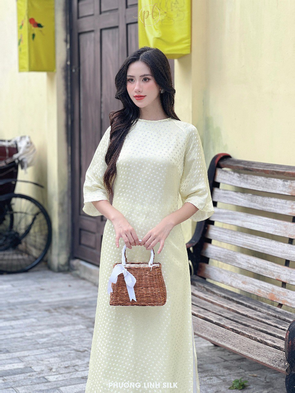 ÁO DÀI SUÔNG XƯA LỤA TƠ TẰM
