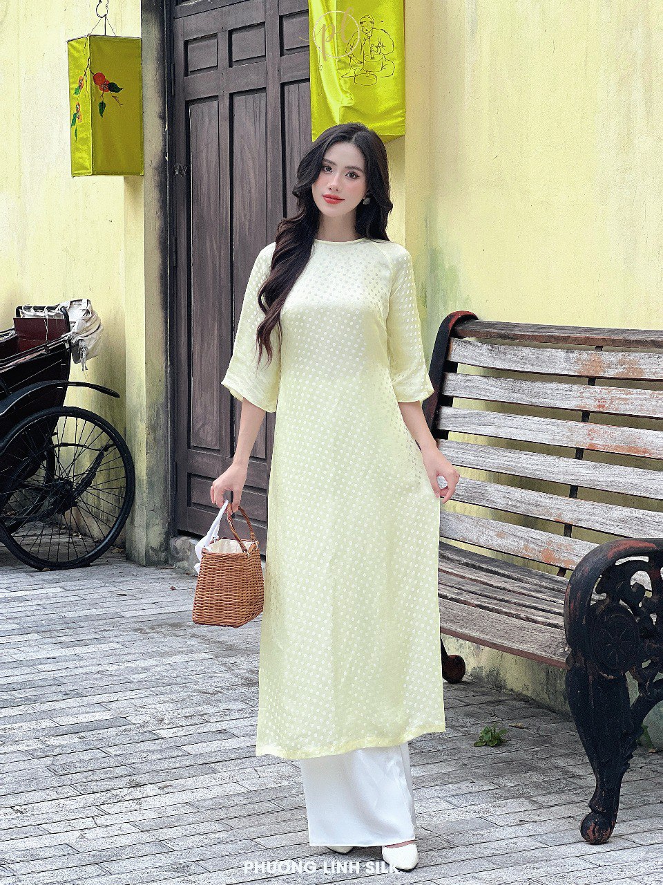 ÁO DÀI SUÔNG XƯA LỤA TƠ TẰM