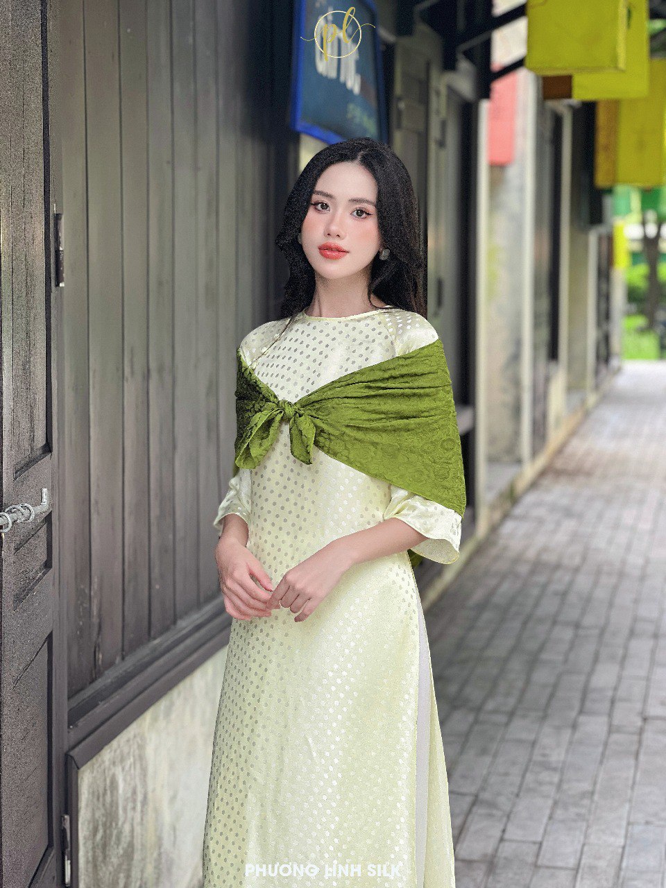 ÁO DÀI SUÔNG XƯA LỤA TƠ TẰM