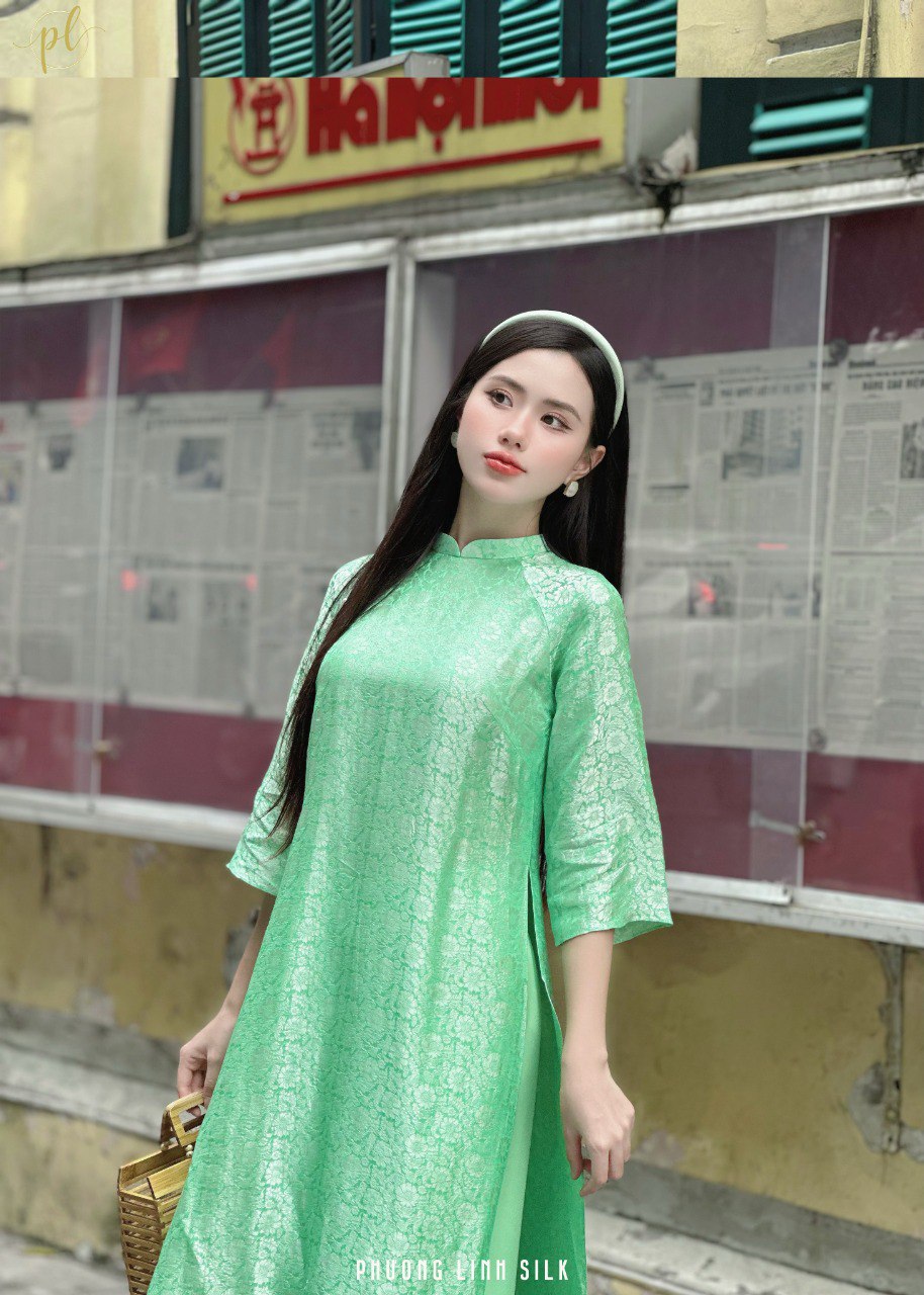 ÁO DÀI SUÔNG XƯA LỤA TƠ TẰM HI VĂN