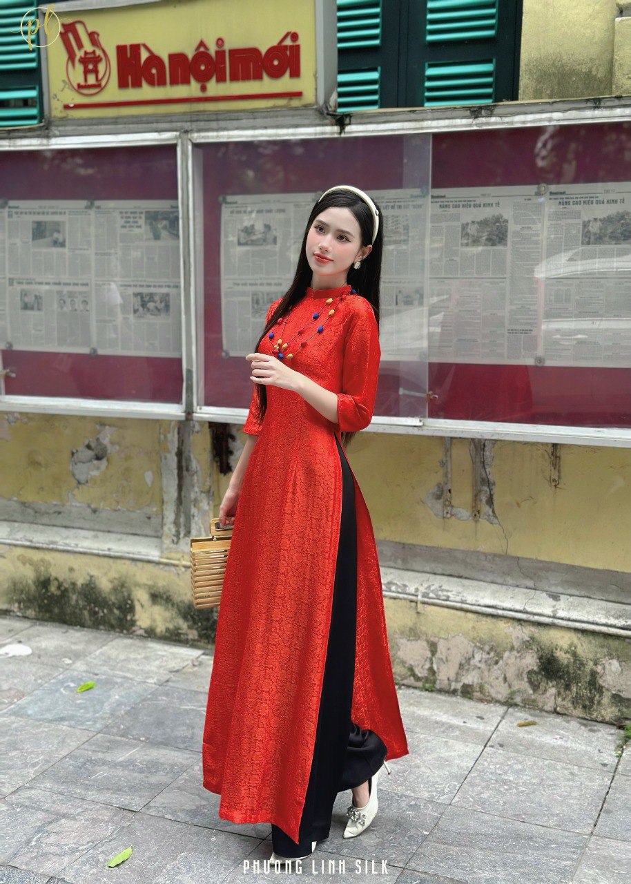 ÁO DÀI LỤA TRUYỀN THỐNG BỘI SAM