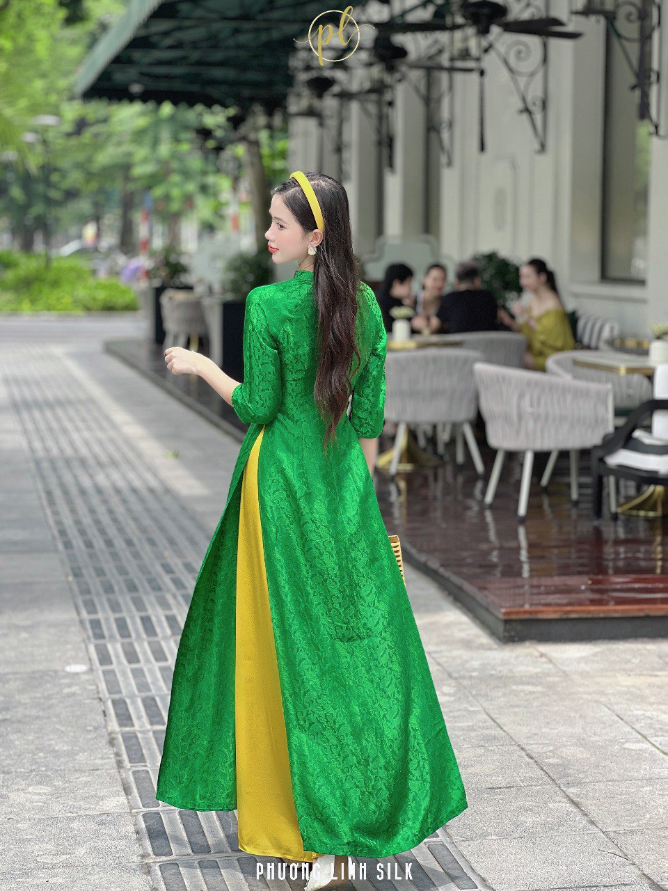 ÁO DÀI LỤA TRUYỀN THỐNG NGUYỆT THIỀN