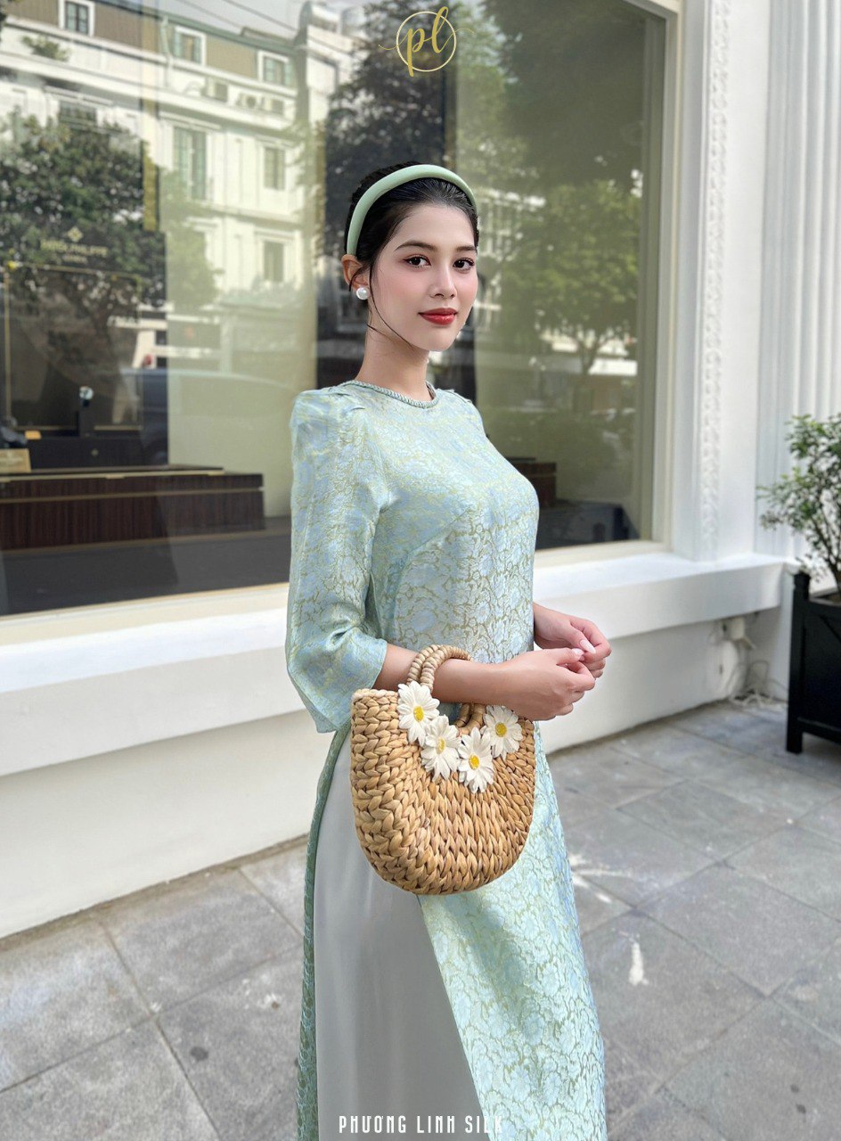 ÁO DÀI SUÔNG XƯA TAY BỒNG LỤA TƠ TẰM TƯ DUỆ