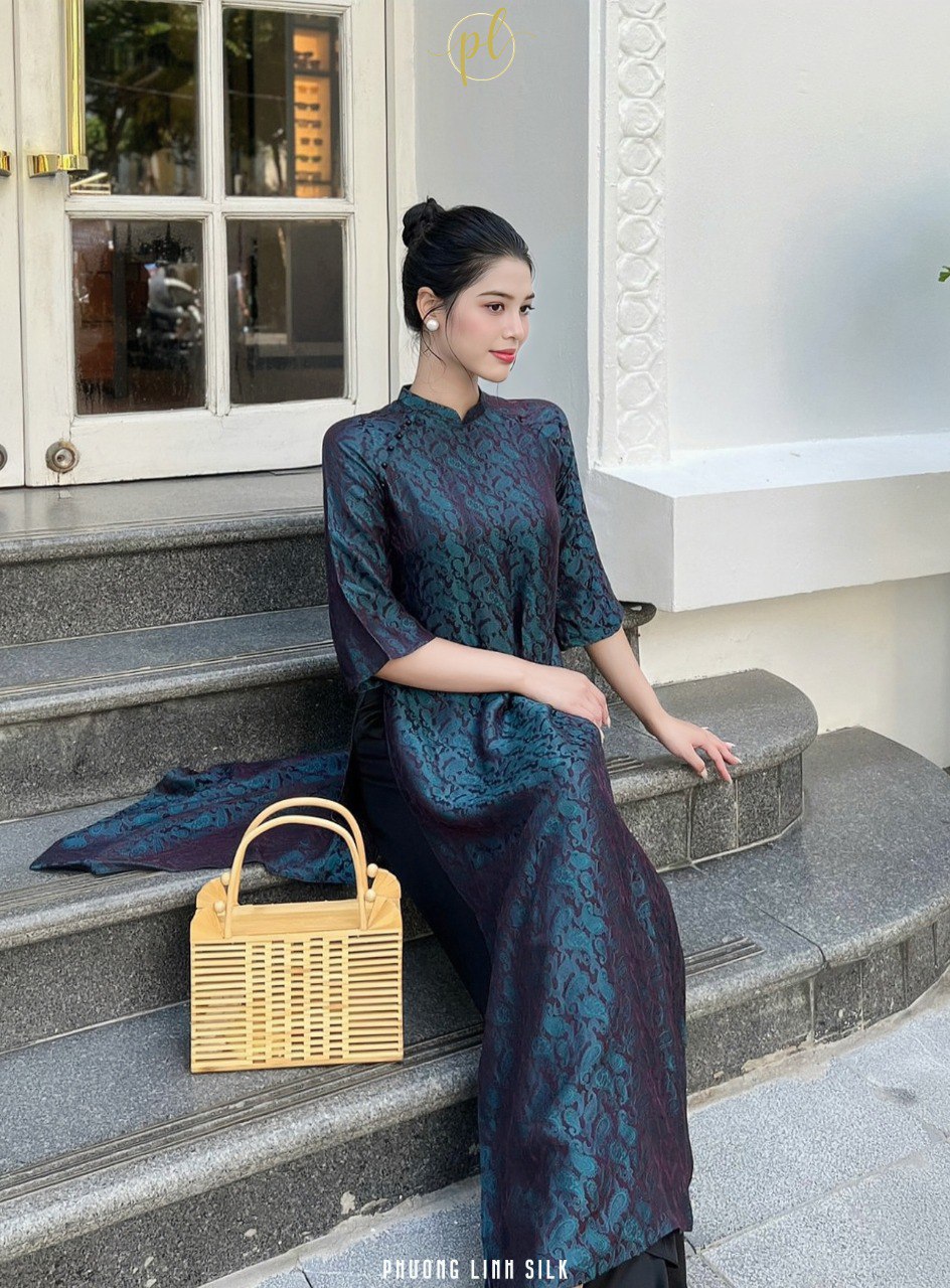 ÁO DÀI SUÔNG XƯA LỤA TƠ TẰM CHÂU SA