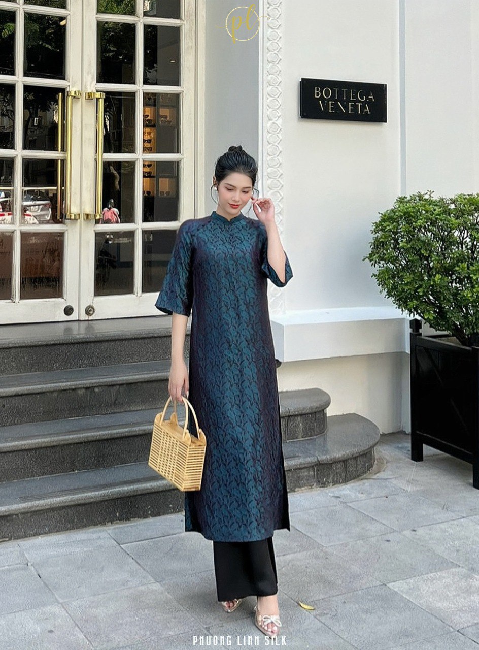 ÁO DÀI SUÔNG XƯA LỤA TƠ TẰM CHÂU SA