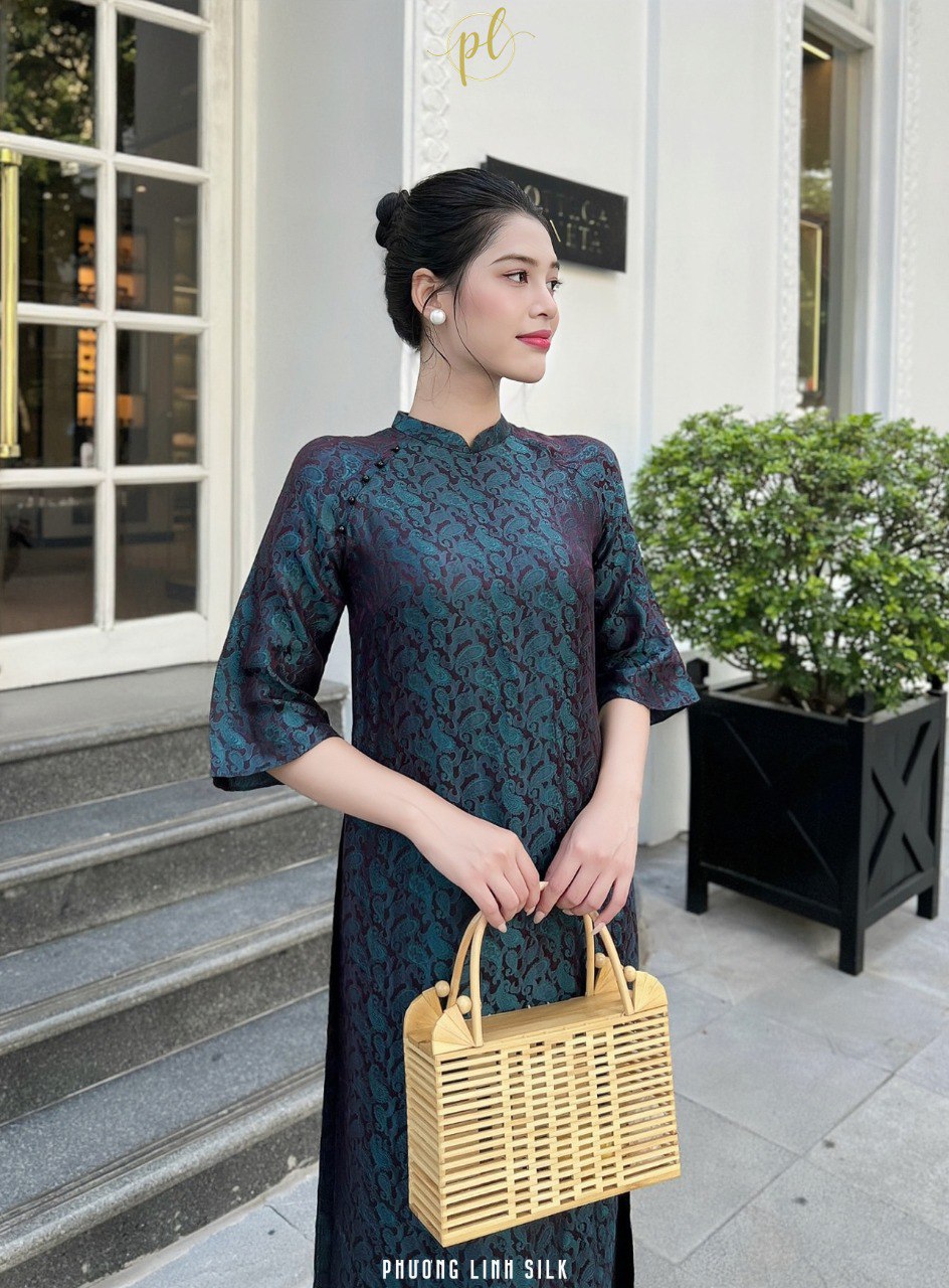 ÁO DÀI SUÔNG XƯA LỤA TƠ TẰM CHÂU SA