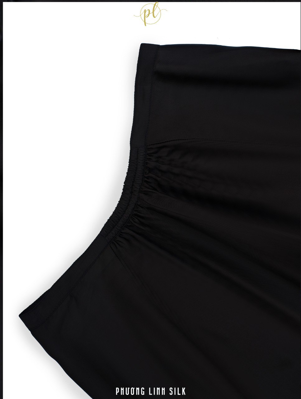 QUẦN LỤA CHUN SAU KHÓA TRƯỚC ÁO DÀI ( MÀU ĐEN )