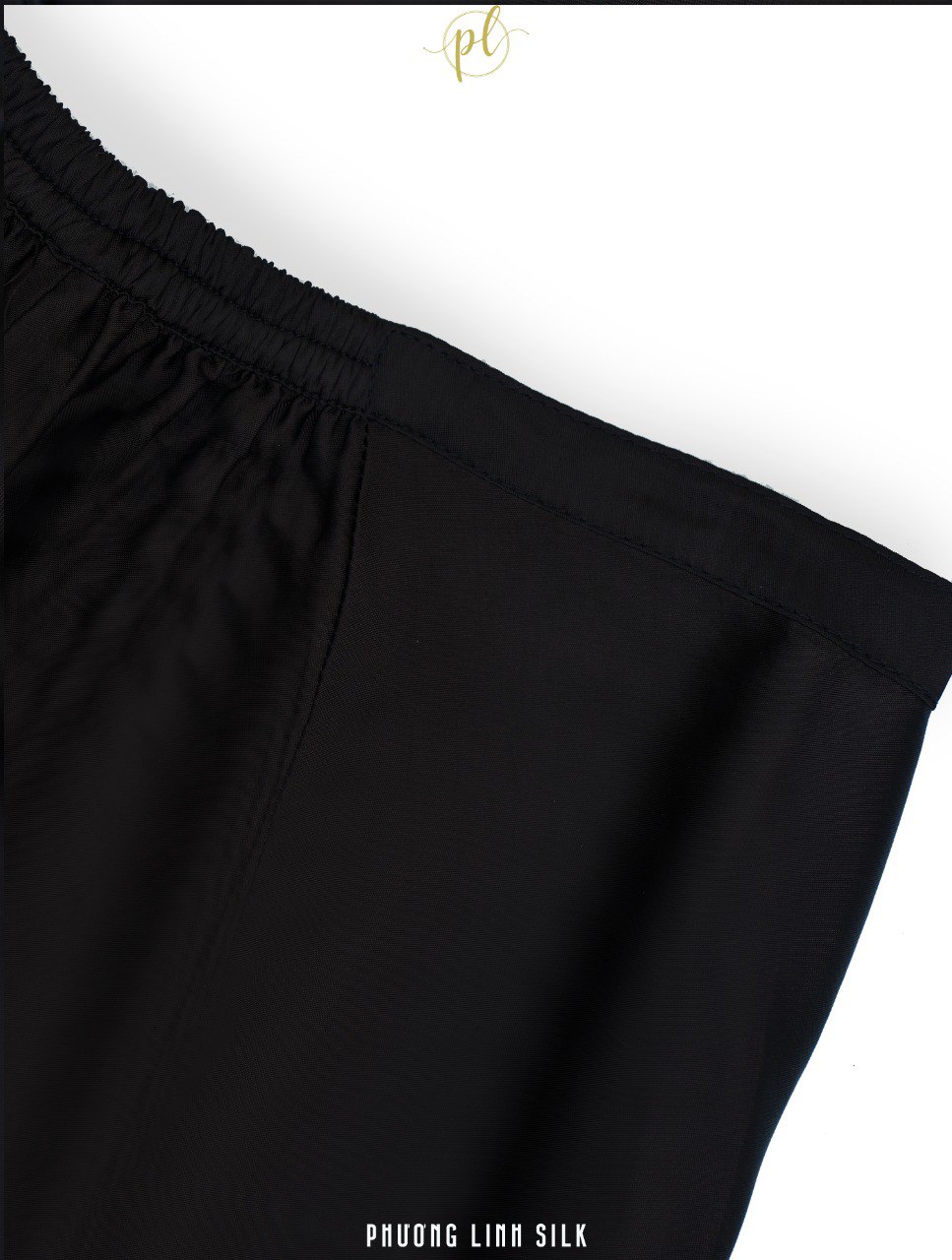 QUẦN LỤA CHUN SAU KHÓA TRƯỚC ÁO DÀI ( MÀU ĐEN )