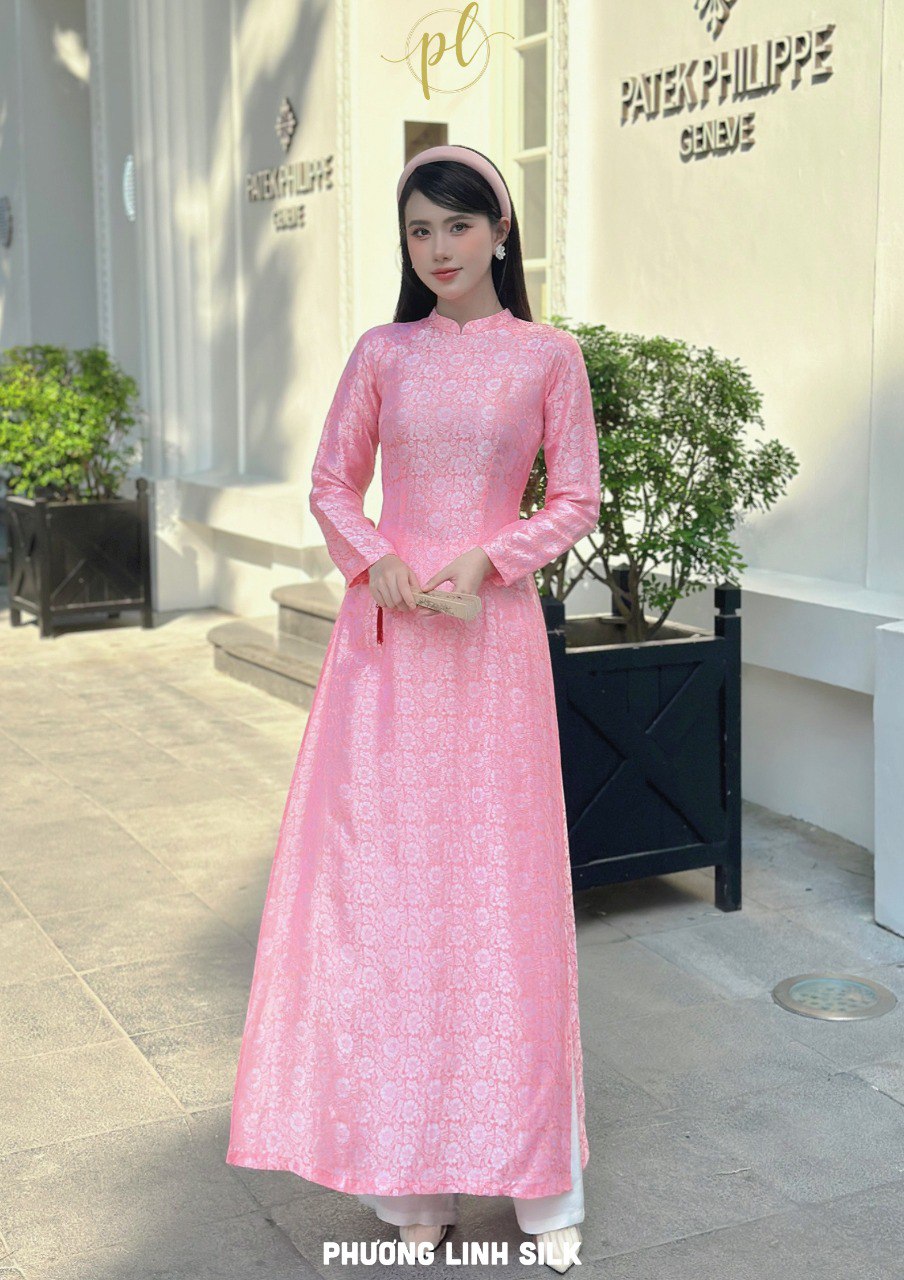 ÁO DÀI LỤA TRUYỀN THỐNG CẨM ĐAN