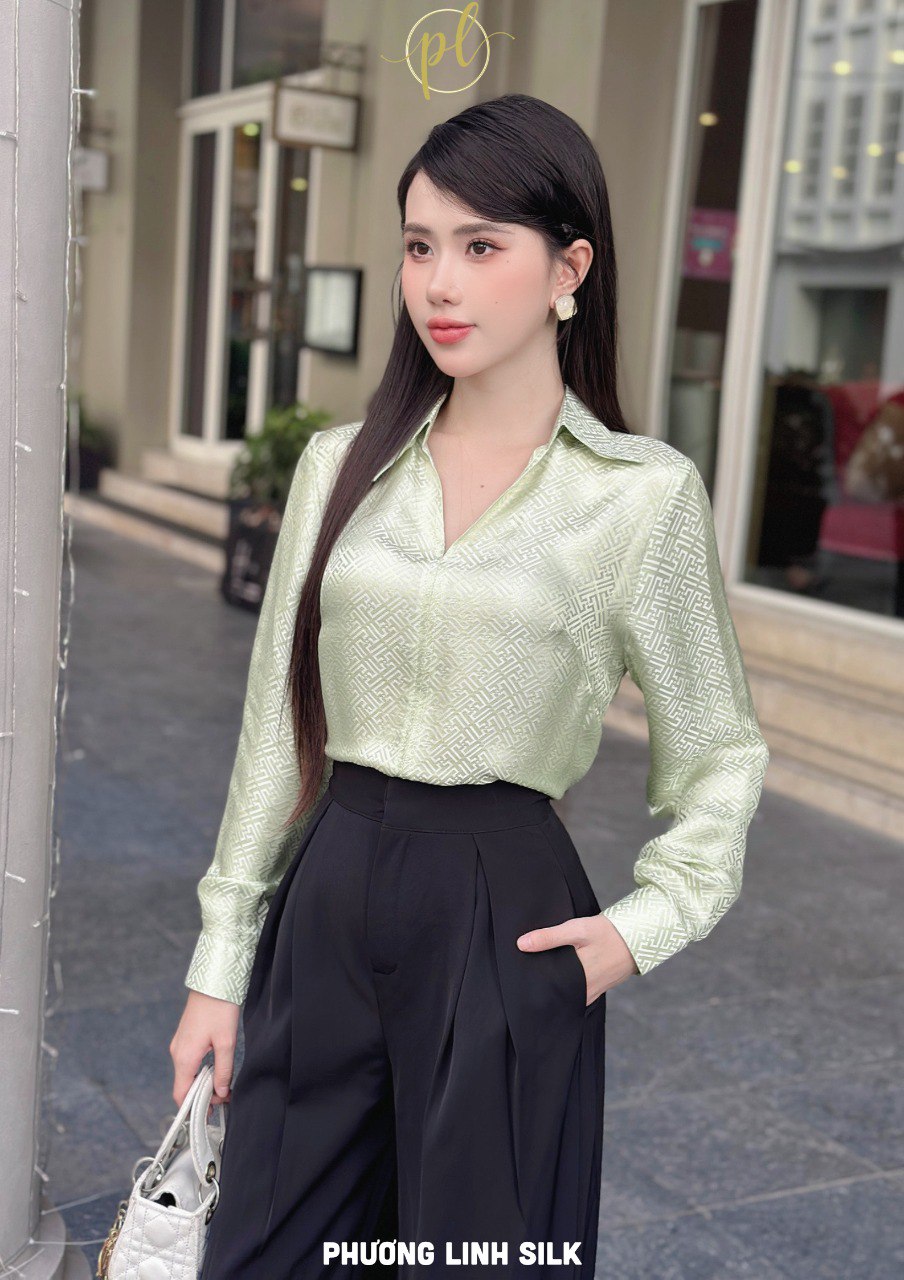 ÁO SƠ MI LỤA TƠ TẰM CÁCH ĐIỆU