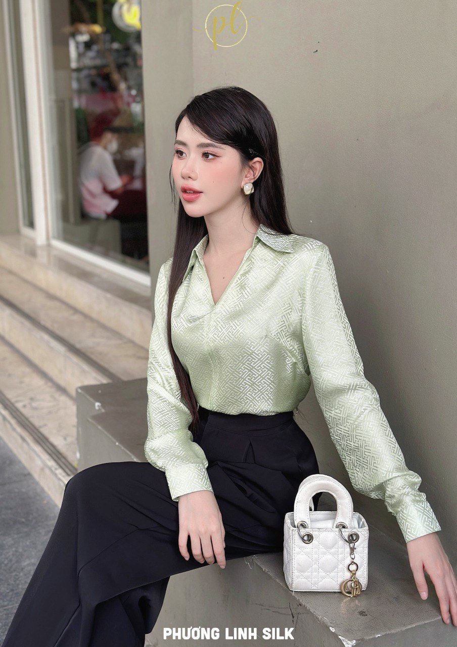 ÁO SƠ MI LỤA TƠ TẰM CÁCH ĐIỆU