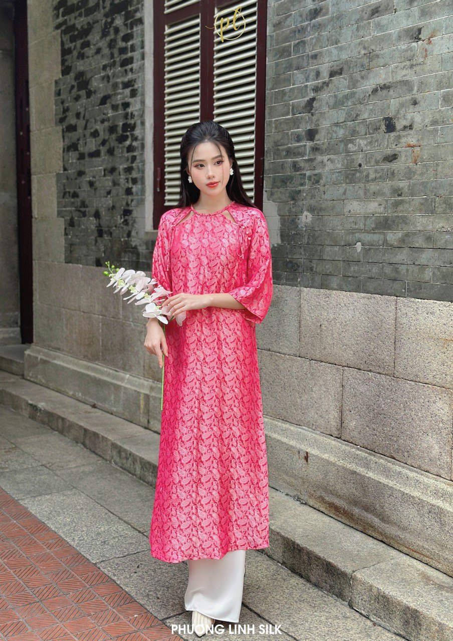 ÁO DÀI LỤA TƠ TẰM Ý HIÊN