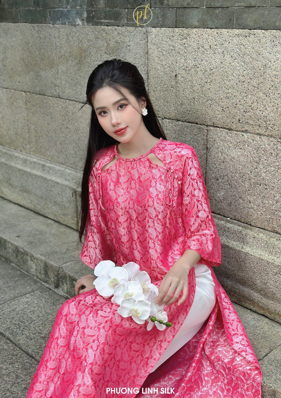 ÁO DÀI LỤA TƠ TẰM Ý HIÊN