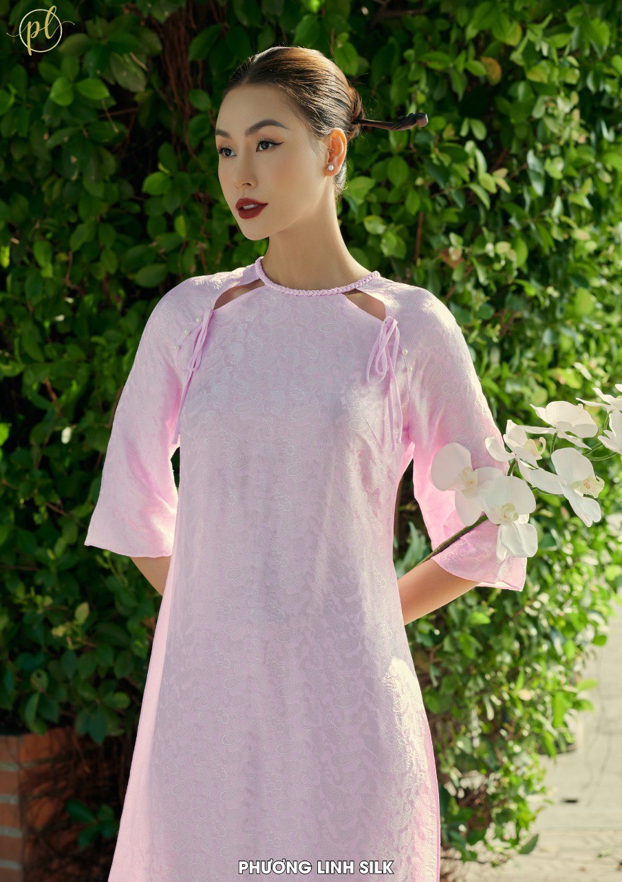ÁO DÀI LỤA TƠ TẰM ĐAN Ý