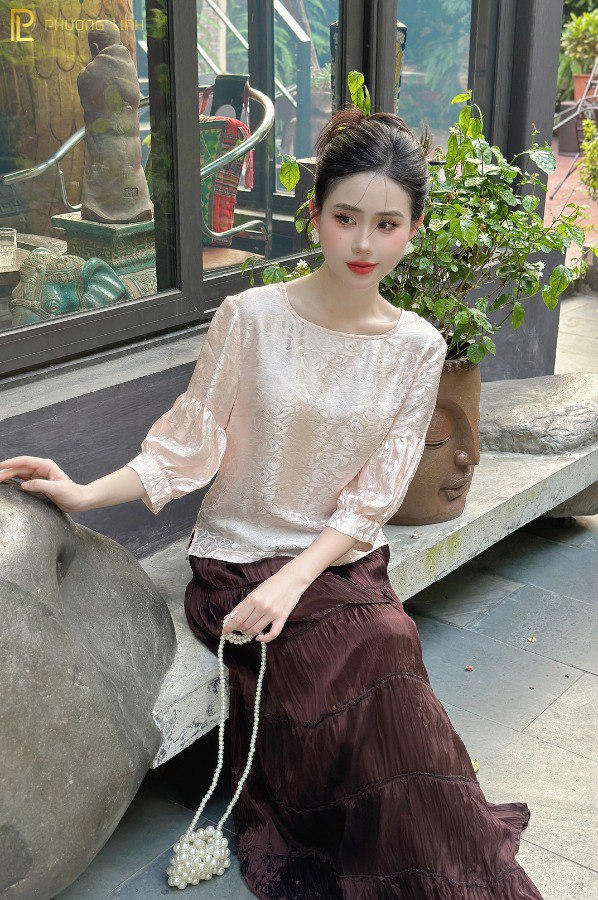 ÁO LỤA TẦM PHƯƠNG - HỒNG