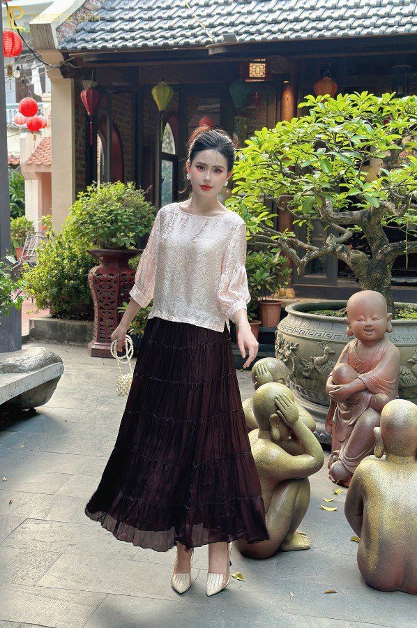 ÁO LỤA TẦM PHƯƠNG - HỒNG