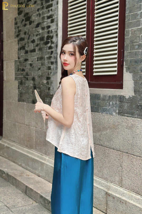 ÁO LỤA KIM NGỌC - HỒNG NUDE