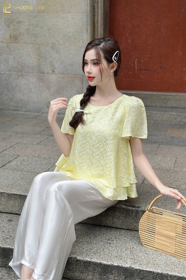 ÁO LỤA UYÊN THƯ - VÀNG