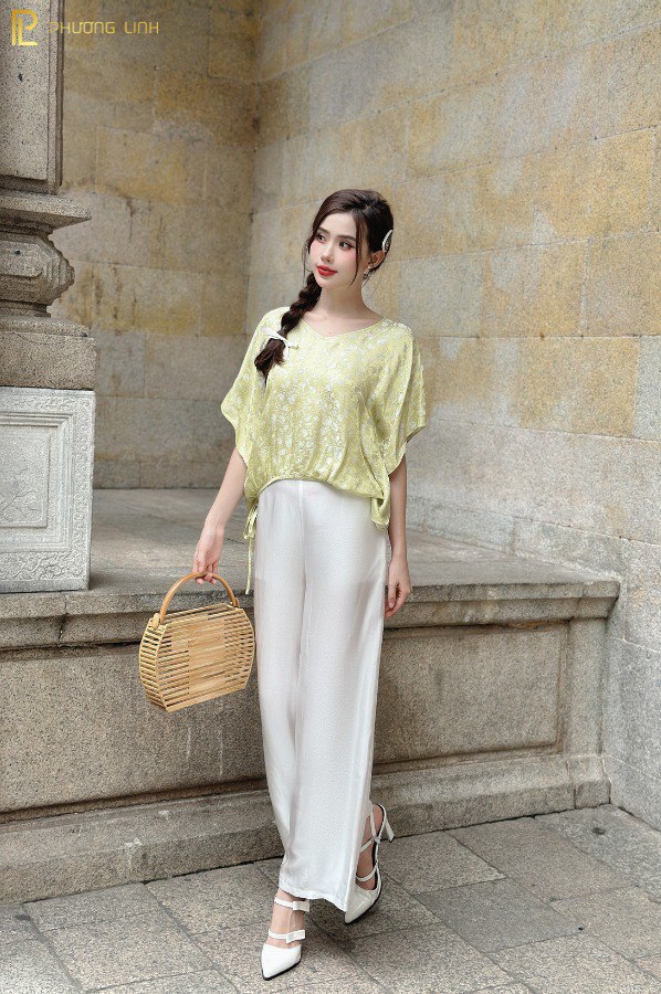 ÁO LỤA NGỌC DIỆP - XANH BƠ