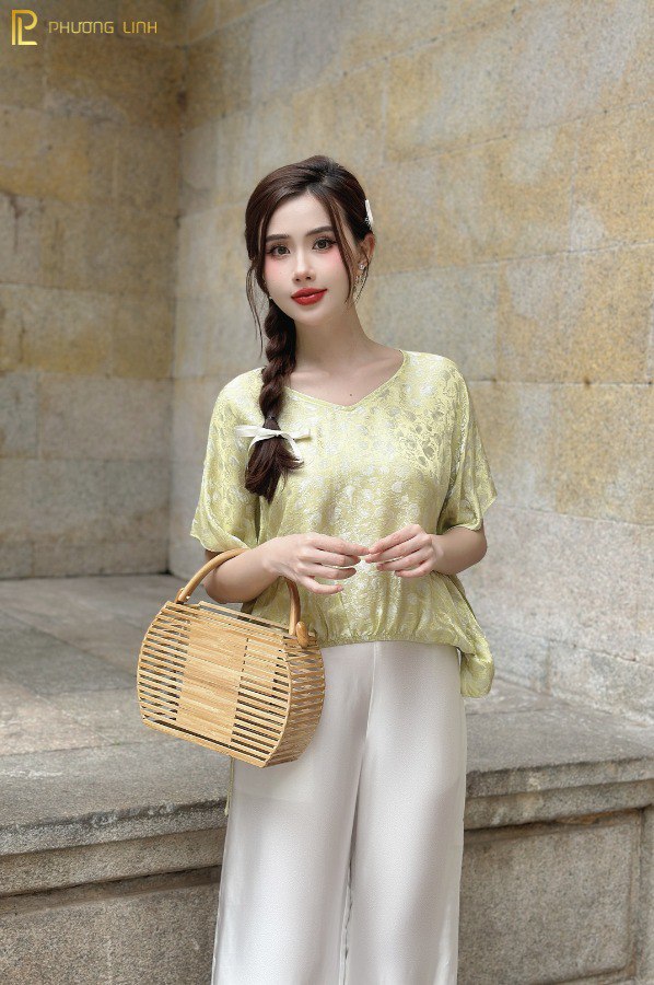 ÁO LỤA NGỌC DIỆP - XANH BƠ