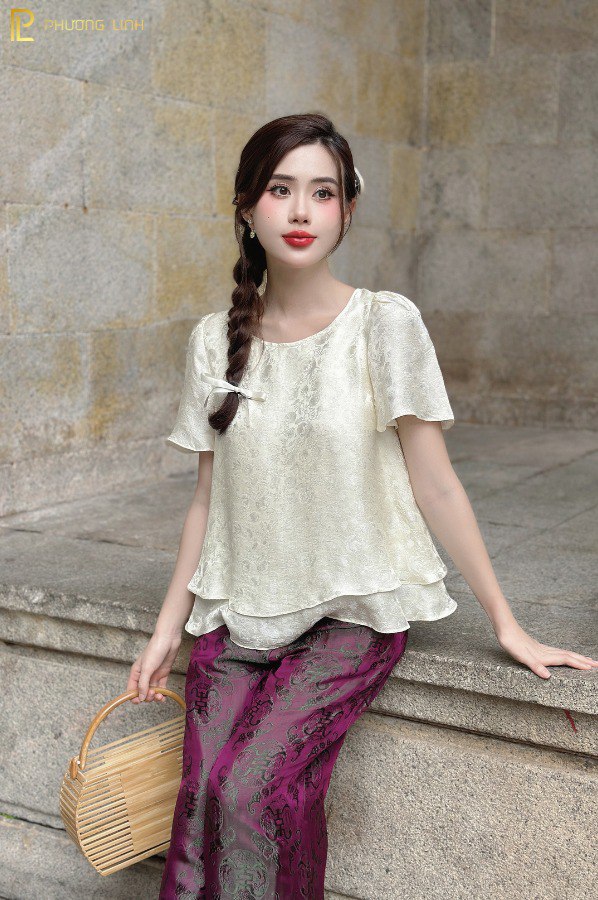 ÁO LỤA UYÊN THƯ - KEM