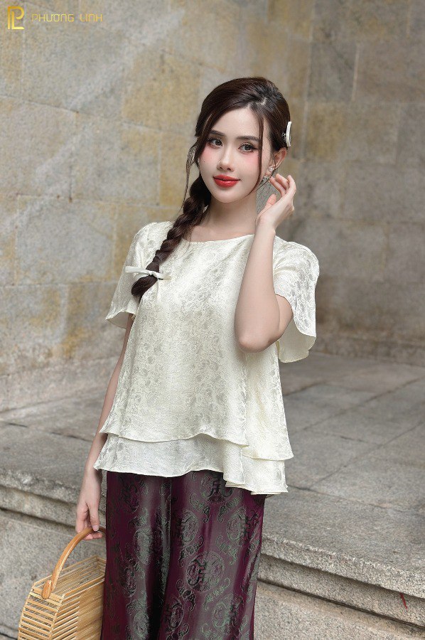 ÁO LỤA UYÊN THƯ - KEM