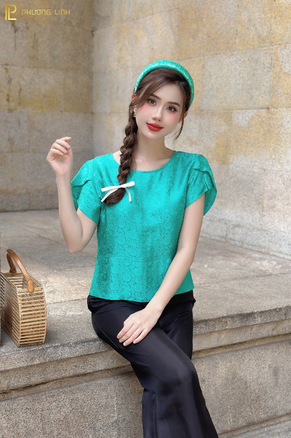 ÁO LỤA DIÊN BÍCH - XANH NGỌC