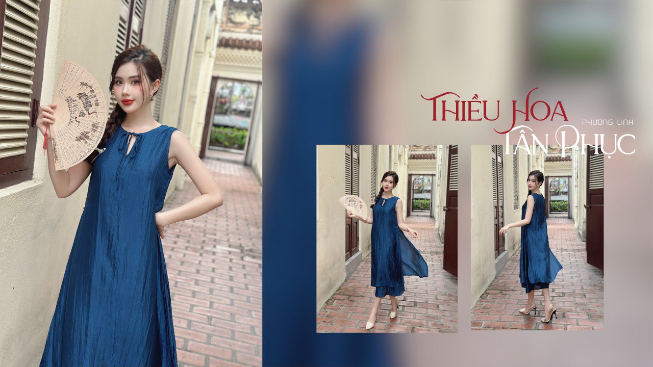 ĐẦM LỤA TUYẾT VÂN - XANH CỔ VỊT