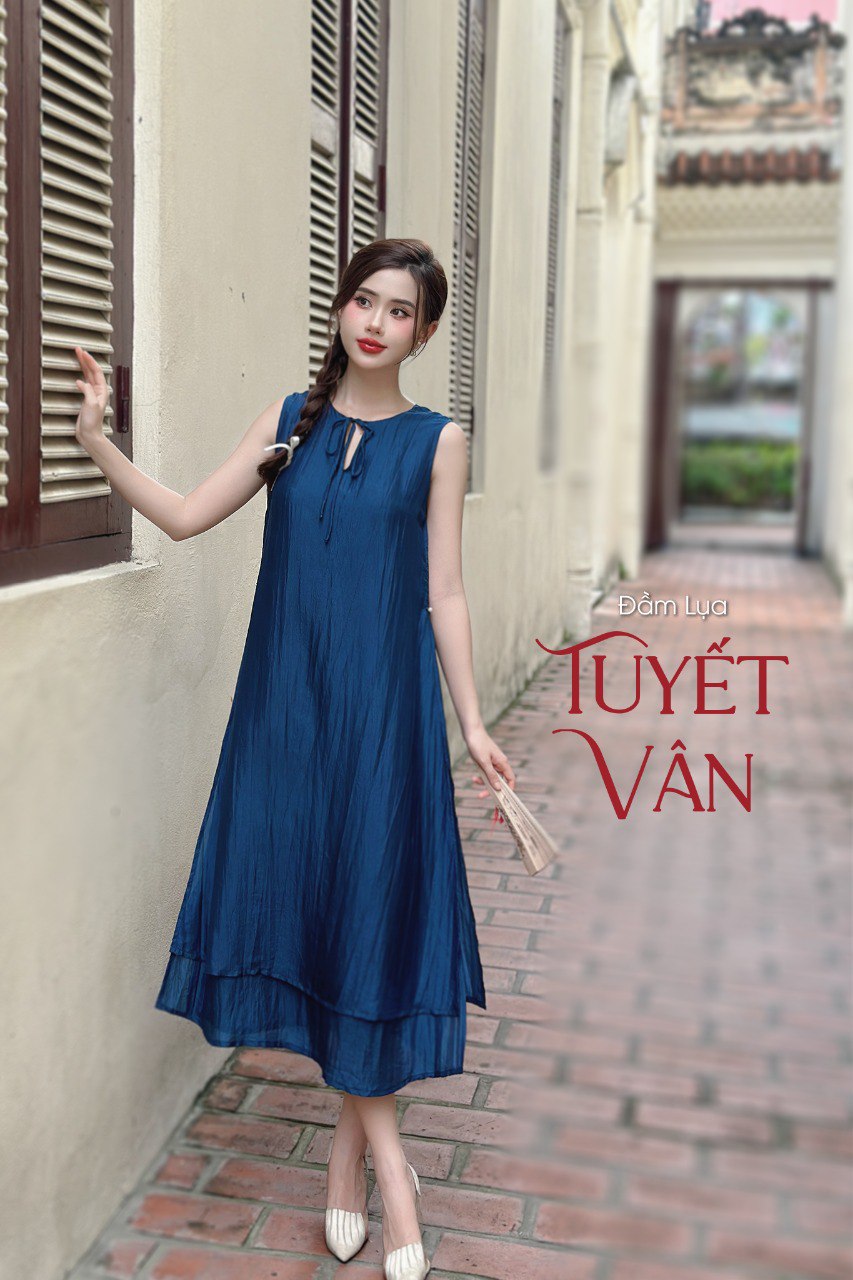 ĐẦM LỤA TUYẾT VÂN - XANH CỔ VỊT