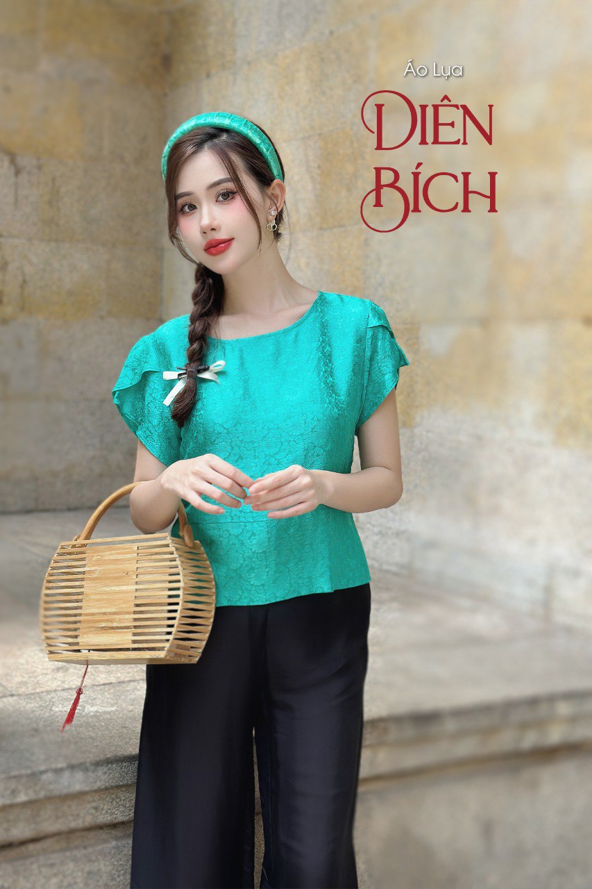 ÁO LỤA DIÊN BÍCH - XANH NGỌC