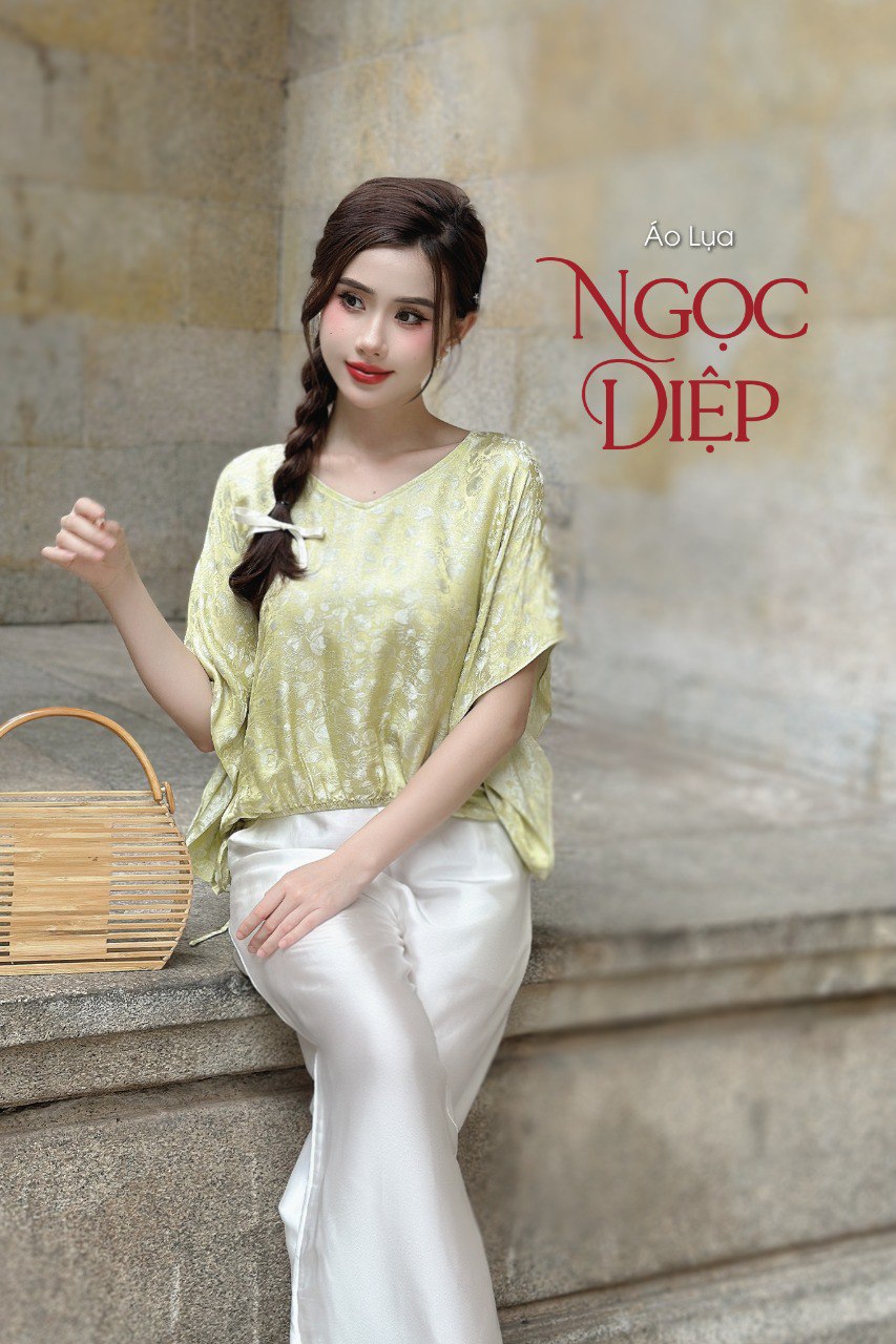 ÁO LỤA NGỌC DIỆP - XANH BƠ