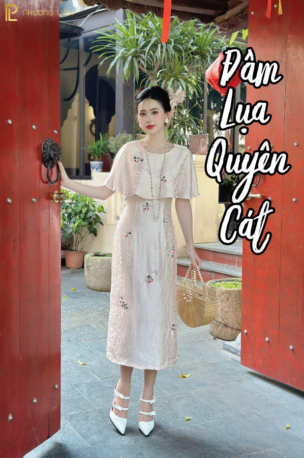 ĐẦM LỤA QUYÊN CÁT - HỒNG NUDE