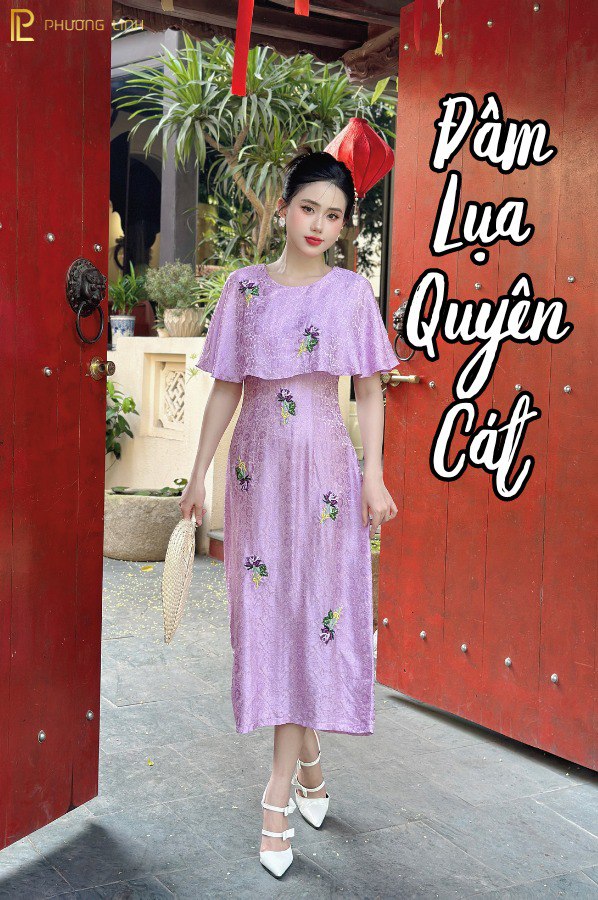 ĐẦM LỤA QUYÊN CÁT - TÍM