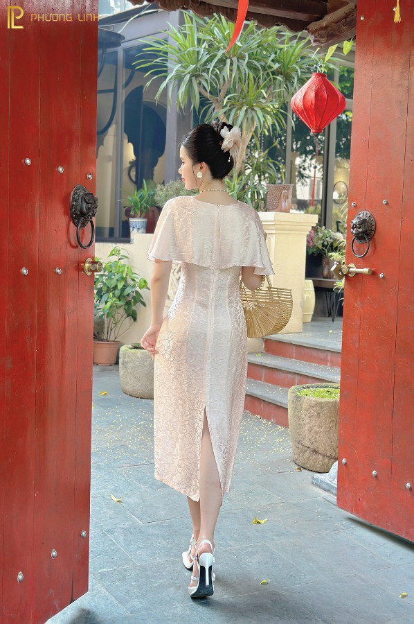 ĐẦM LỤA QUYÊN CÁT - HỒNG NUDE