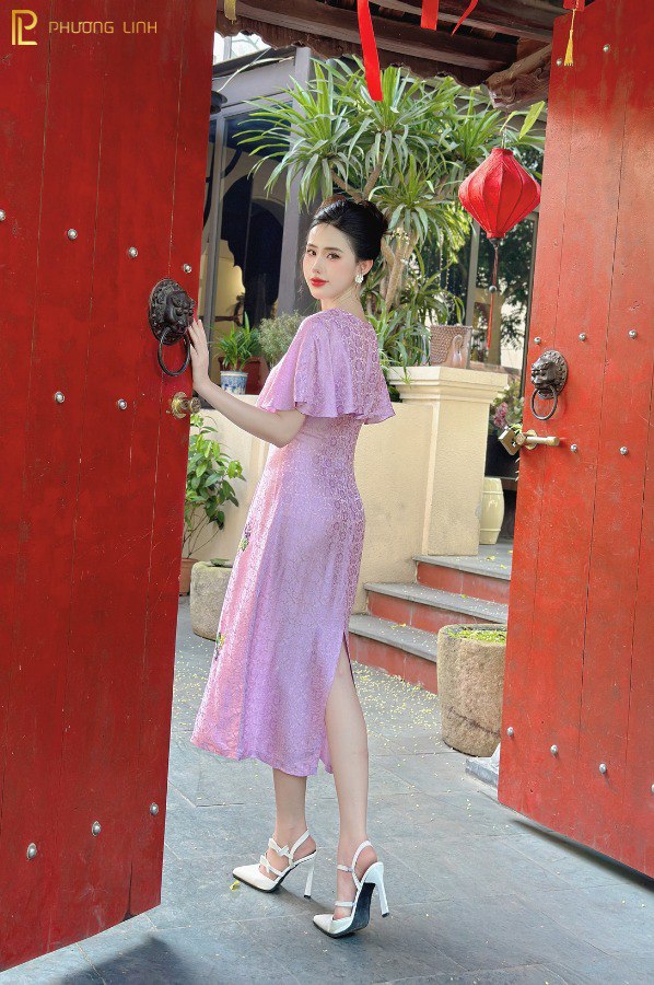 ĐẦM LỤA QUYÊN CÁT - TÍM